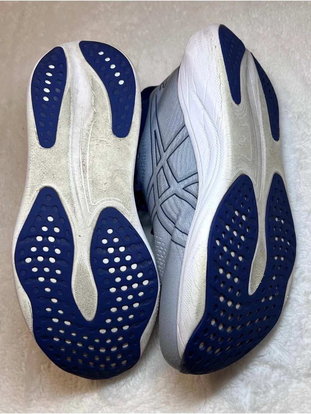ASICS Men’s Running Shoes - Light Gray & Navy Blue